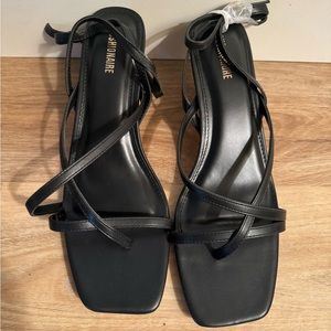 Strappy kitten heels Sz 9.